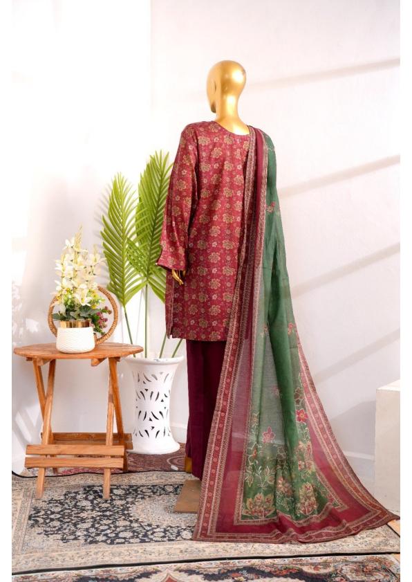 BIN SAEED Luxury Lawn Printed With Farshi Shalwar 3Piece Stitched COLLECTION 2026 D-#31