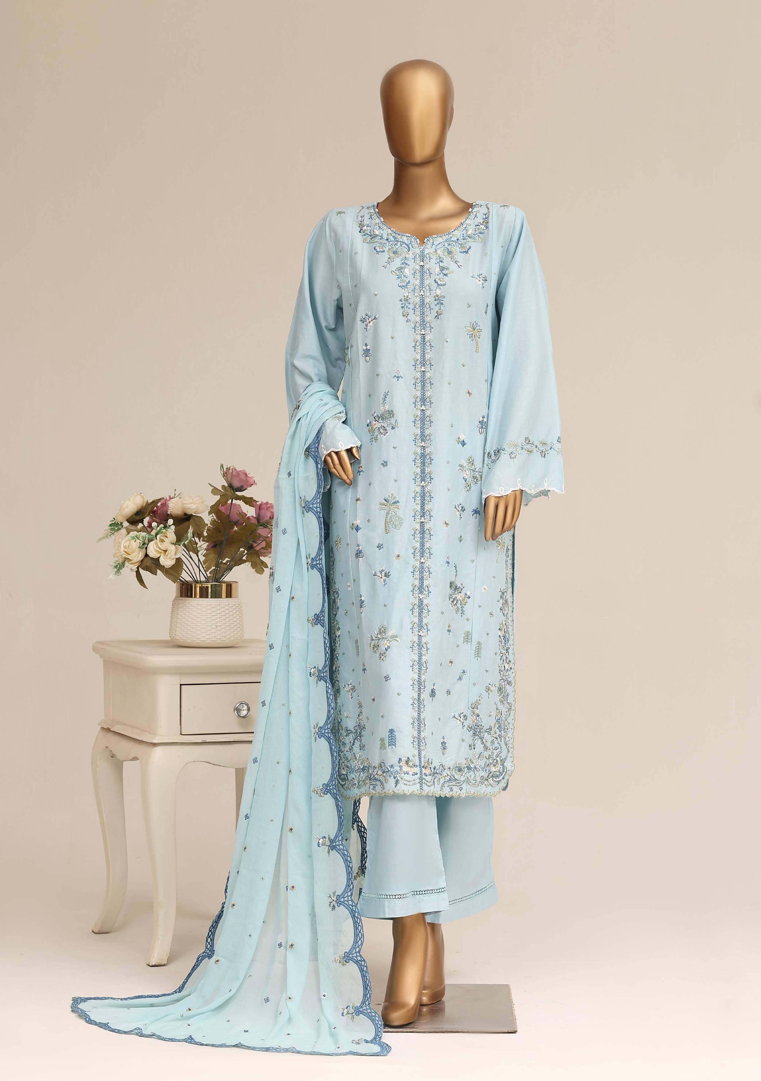 Sadabahar Luxury Slub Lawn Embroidery Stitched Vol-15 Collection 2026. LEL-02