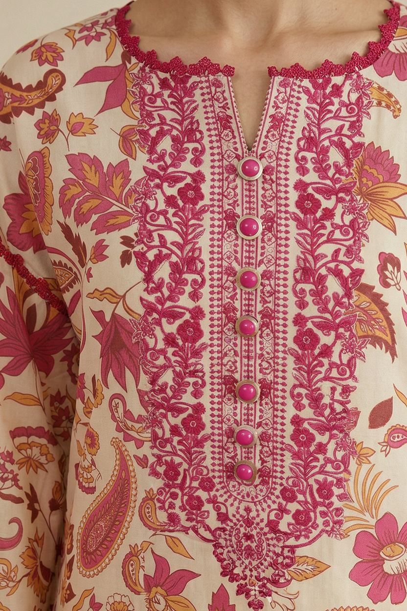 Zellbery Luxury Lawn Printed 3Piece Unstitched Collection 2026 WUS26X30950