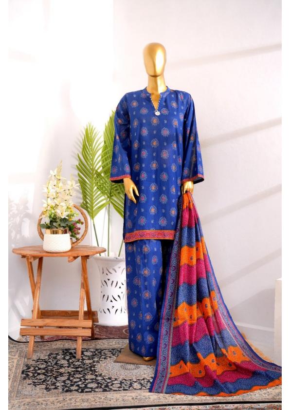 BIN SAEED Luxury Lawn Printed With Farshi Shalwar 3Piece Stitched COLLECTION 2026 D-#24