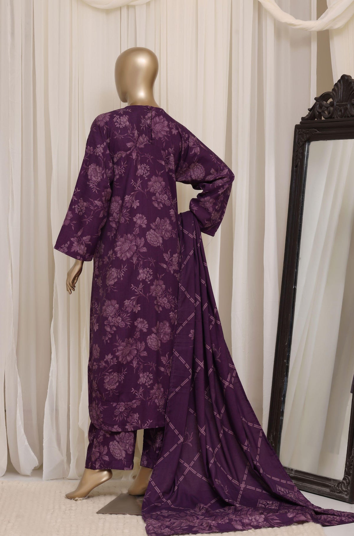 Sadabahar Luxury Dhanak Printed Winter 3Piece Collection DHS-01