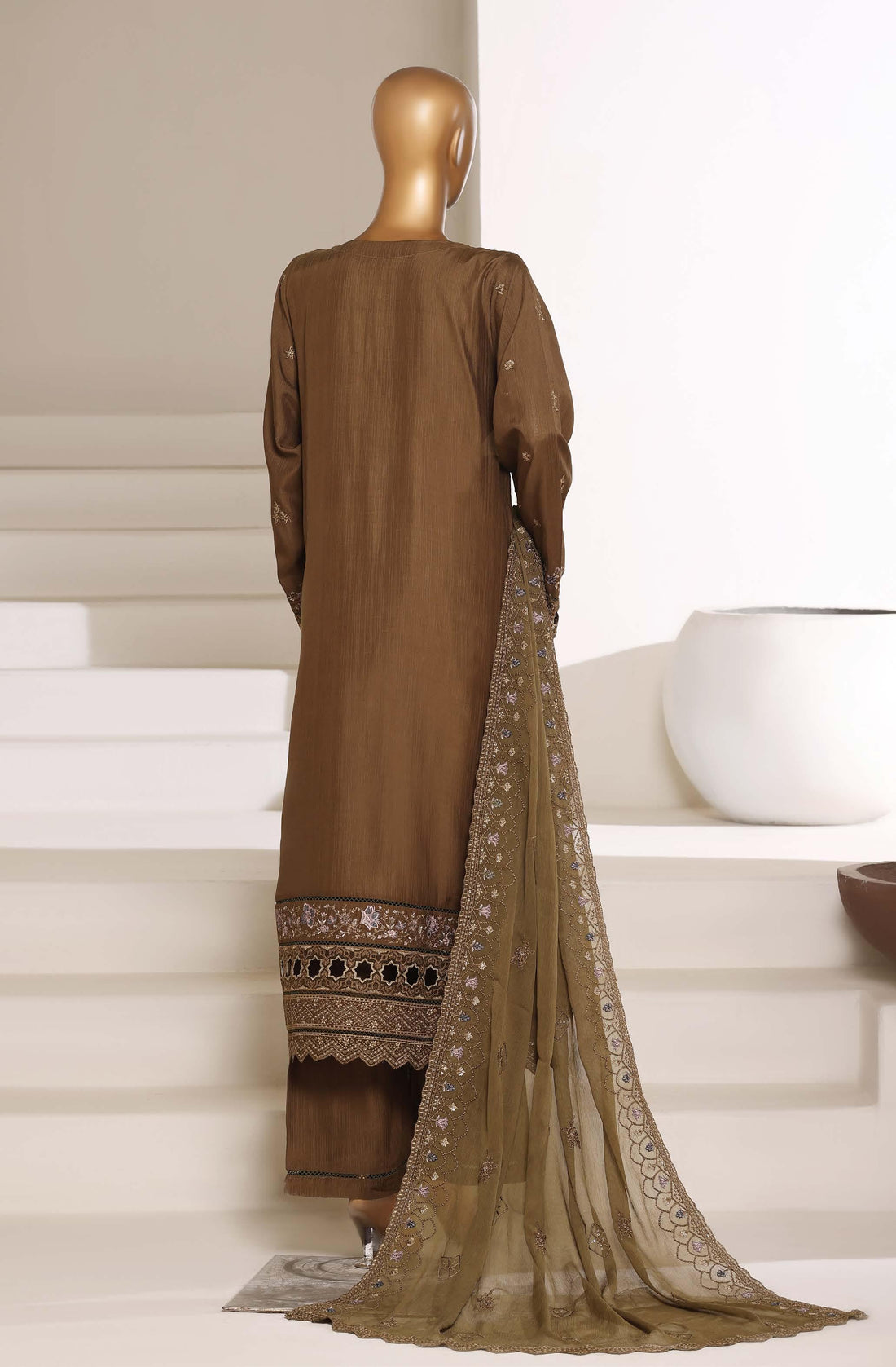 Sadabahar Luxury SlubViscous Lawn Embroidery With Chiffon Embroidery Dupatta Stitched Vol-01 Collection 2026. LEL-01