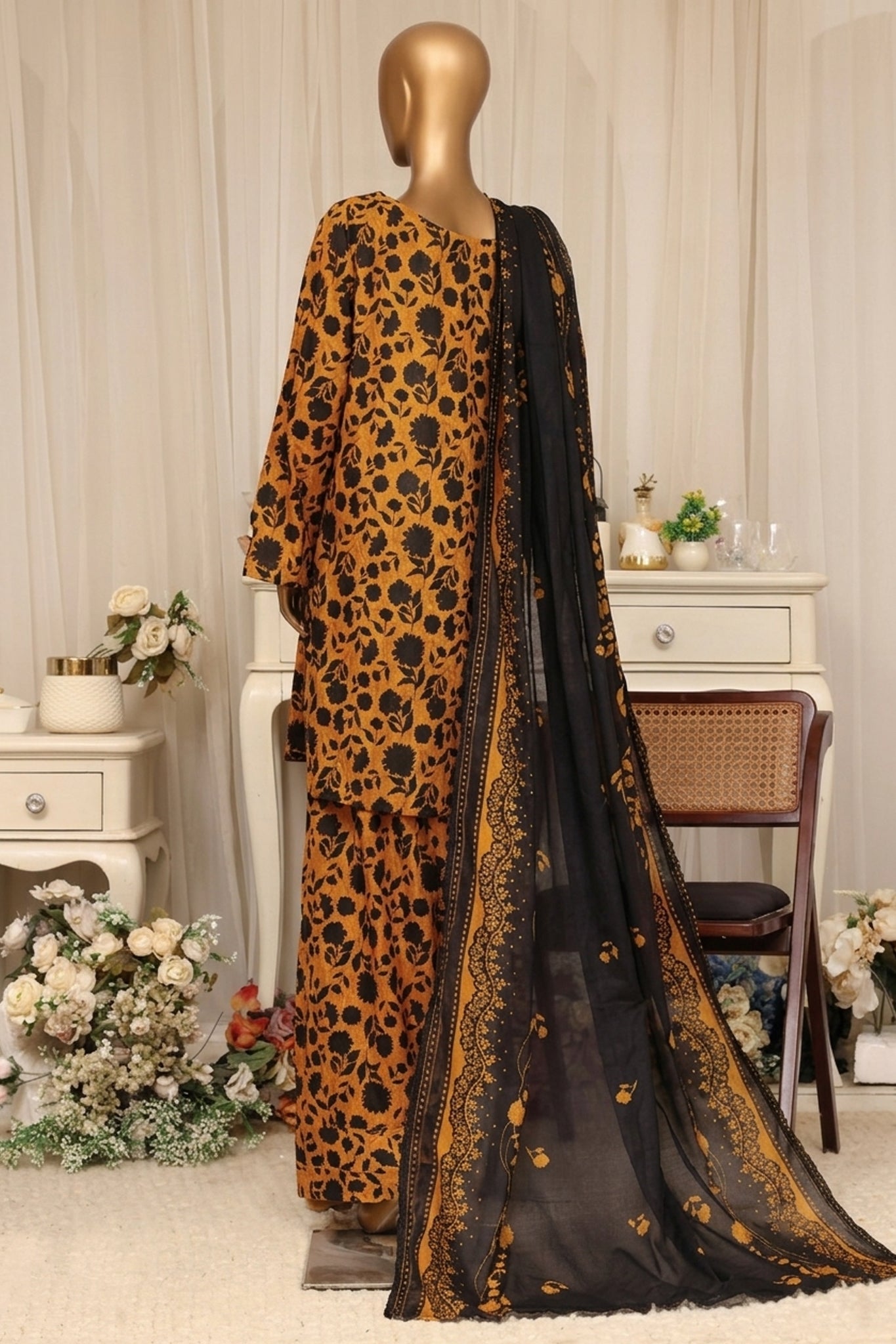 BIN SAEED Luxury Lawn Printed With Farshi Shalwar 3Piece Stitched COLLECTION 2026 D-#06