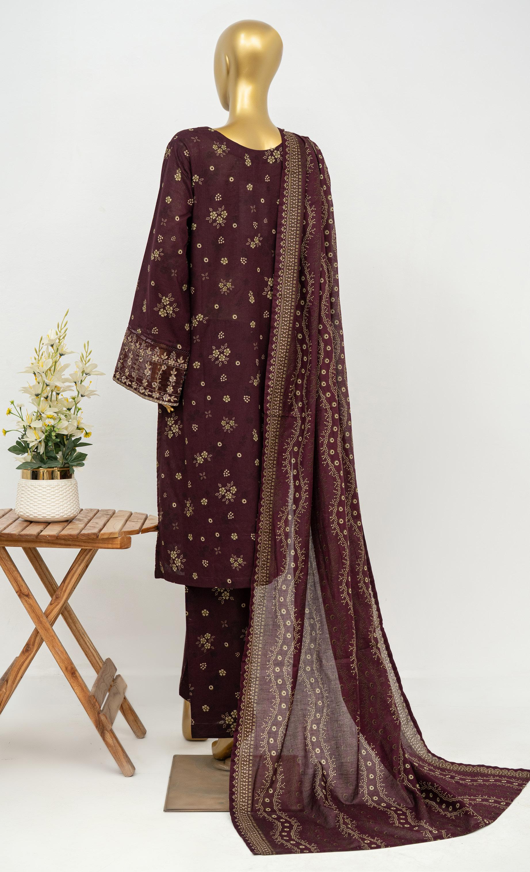 Bin Saeed Luxury Exclusive Embroidery 3 Piece Stitched Lawn Collection 2026 D#06