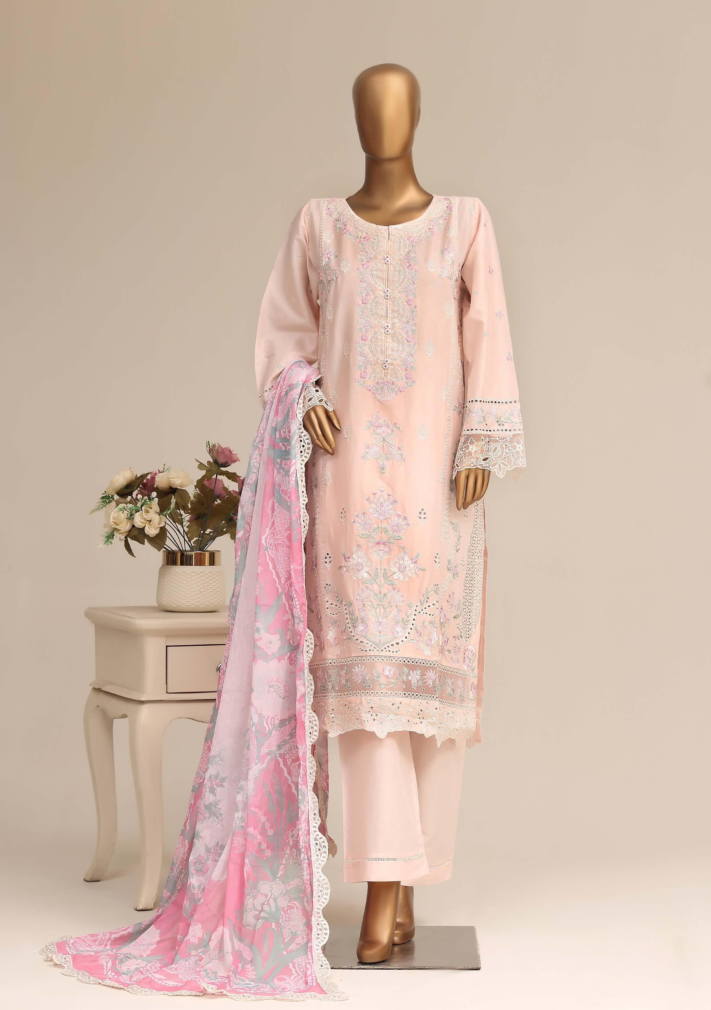Sadabahar Luxury Slub Lawn Embroidery Stitched Vol-15 Collection 2026. LEL-04