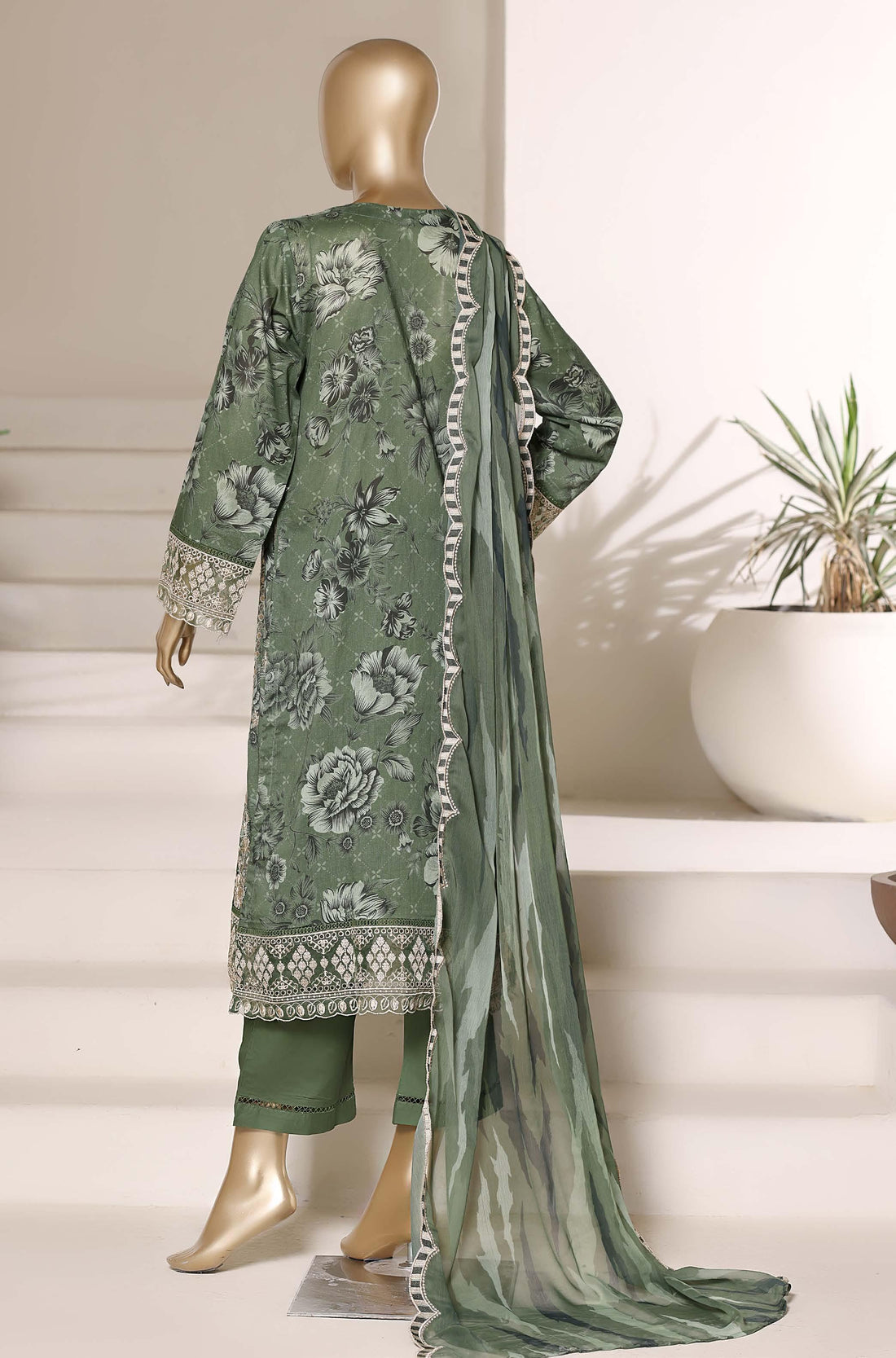 Sadabahar Luxury Signature  Lawn Embroidery 3Piece Stitched Vol-02 COLLECTION 2026. D-10