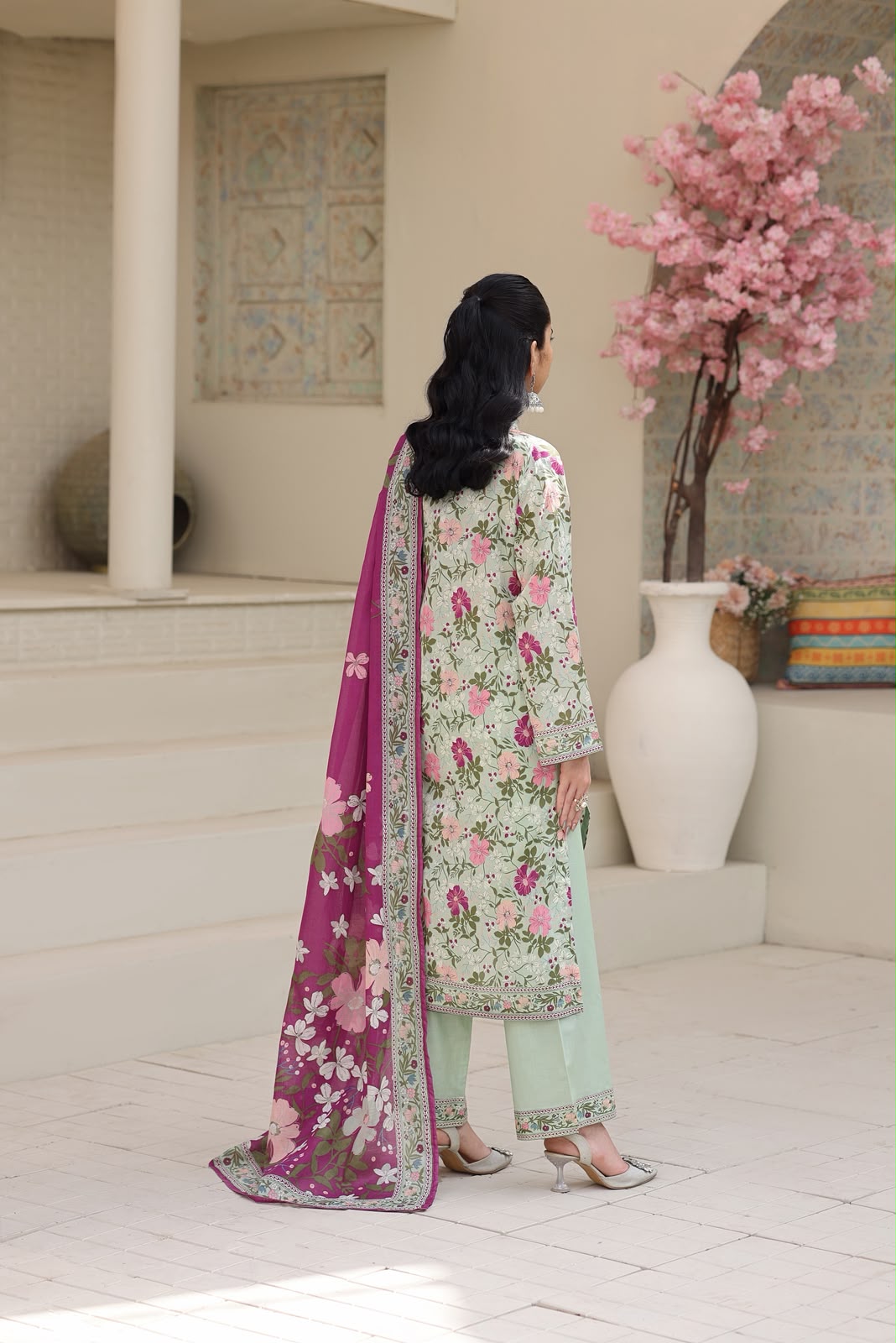 Aizal Luxury Lawn Printed Vol-1 3Piece Stitched Collection 2026 D#-04