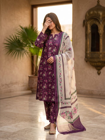 Sadabahar Lawn Printed Vol-15 3Piece Stitched Collection 2026 D#-13