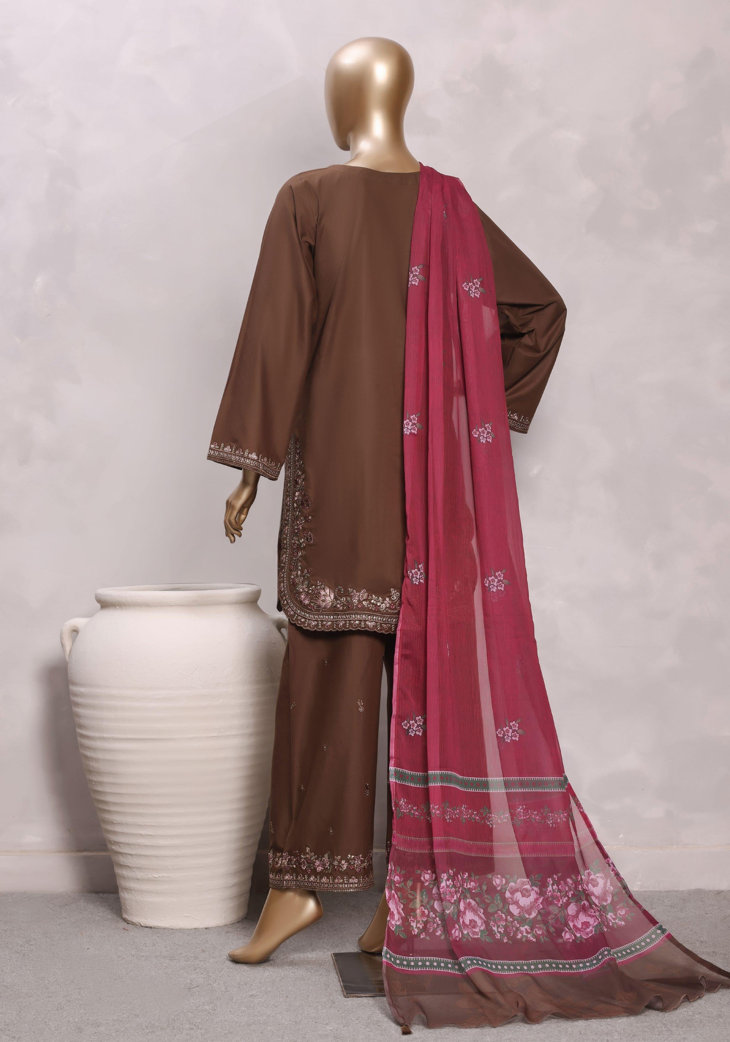 Sadabahar Luxury Eclair Solid Lawn Embroidery 3Piece Stitched Collection ECL-1016