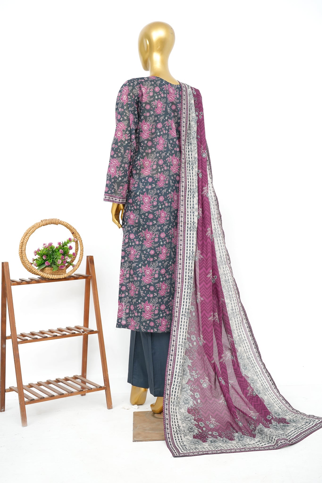 BIN SAEED Luxury Lawn Printed 3pcs Stitched Vol-30 3Piece Stitched COLLECTION 2026 D#-85