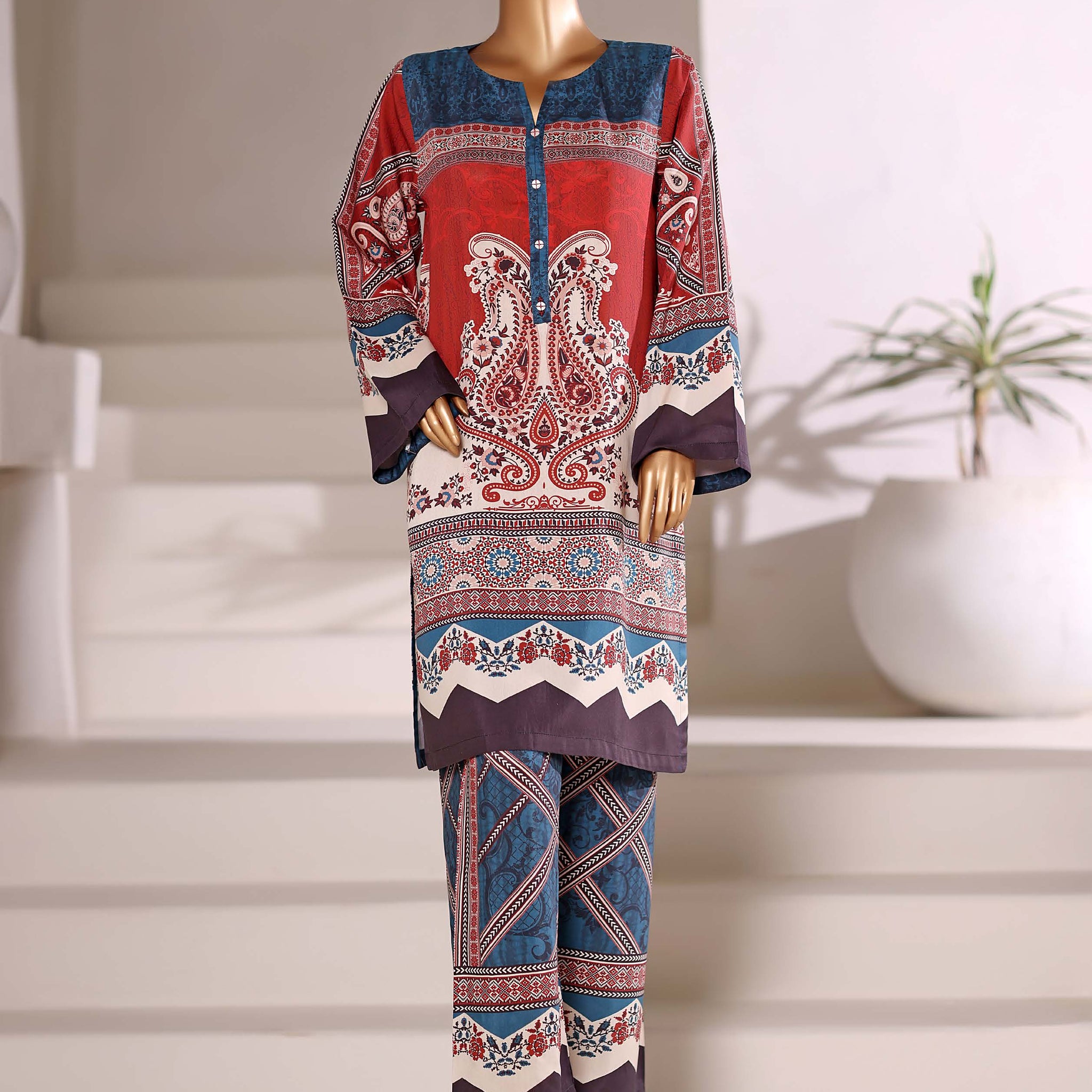 SADABAHAR LUXURY VISCOUS 2PIECE DIGITAL PRINTED STITCHED COLLECTION 2025 VOL-01 . SDVS- 2114