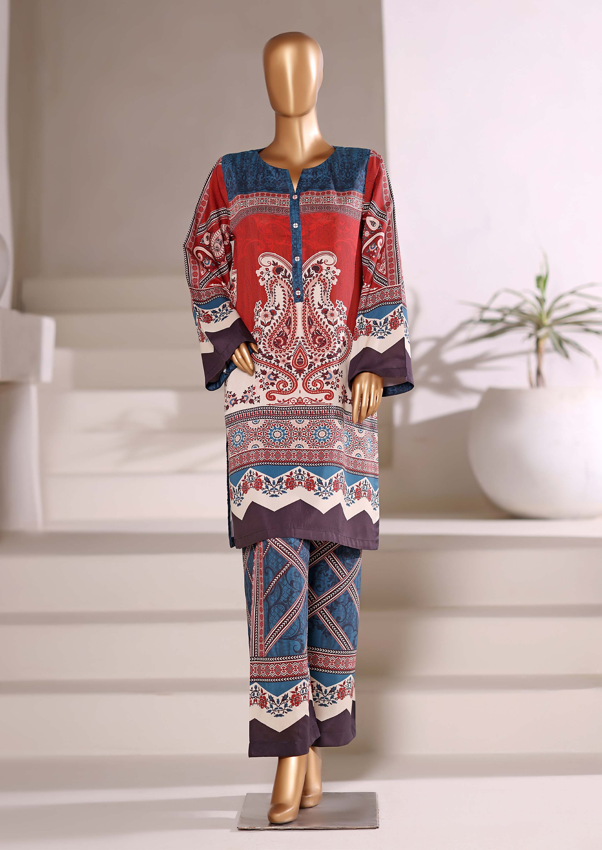 SADABAHAR LUXURY VISCOUS 2PIECE DIGITAL PRINTED STITCHED COLLECTION 2025 VOL-01 . SDVS- 2114