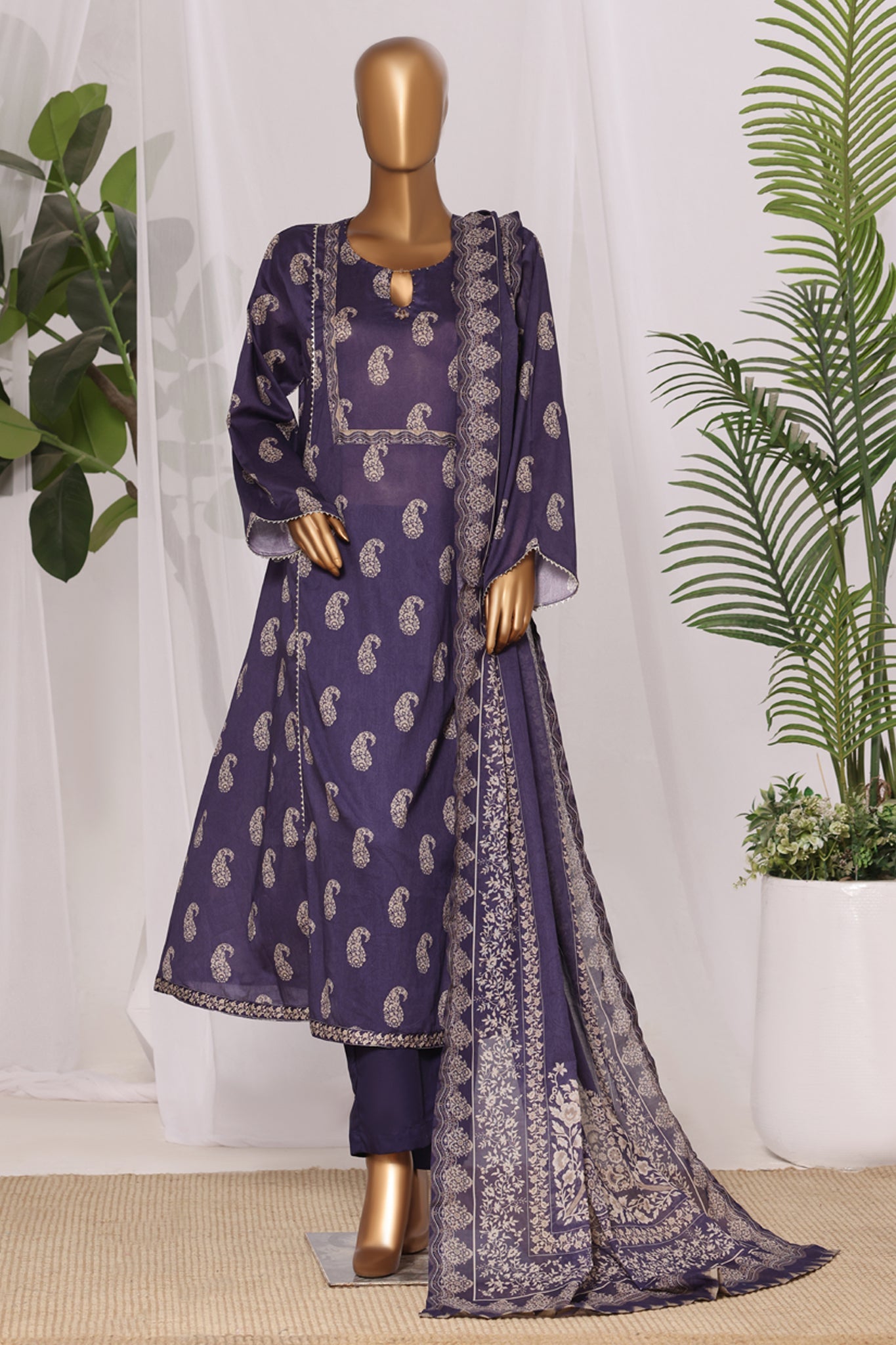 BIN SAEED Luxury Lawn Frock  Printed 3pcs Stitched Vol-01 3Piece Stitched COLLECTION 2026 D-#15