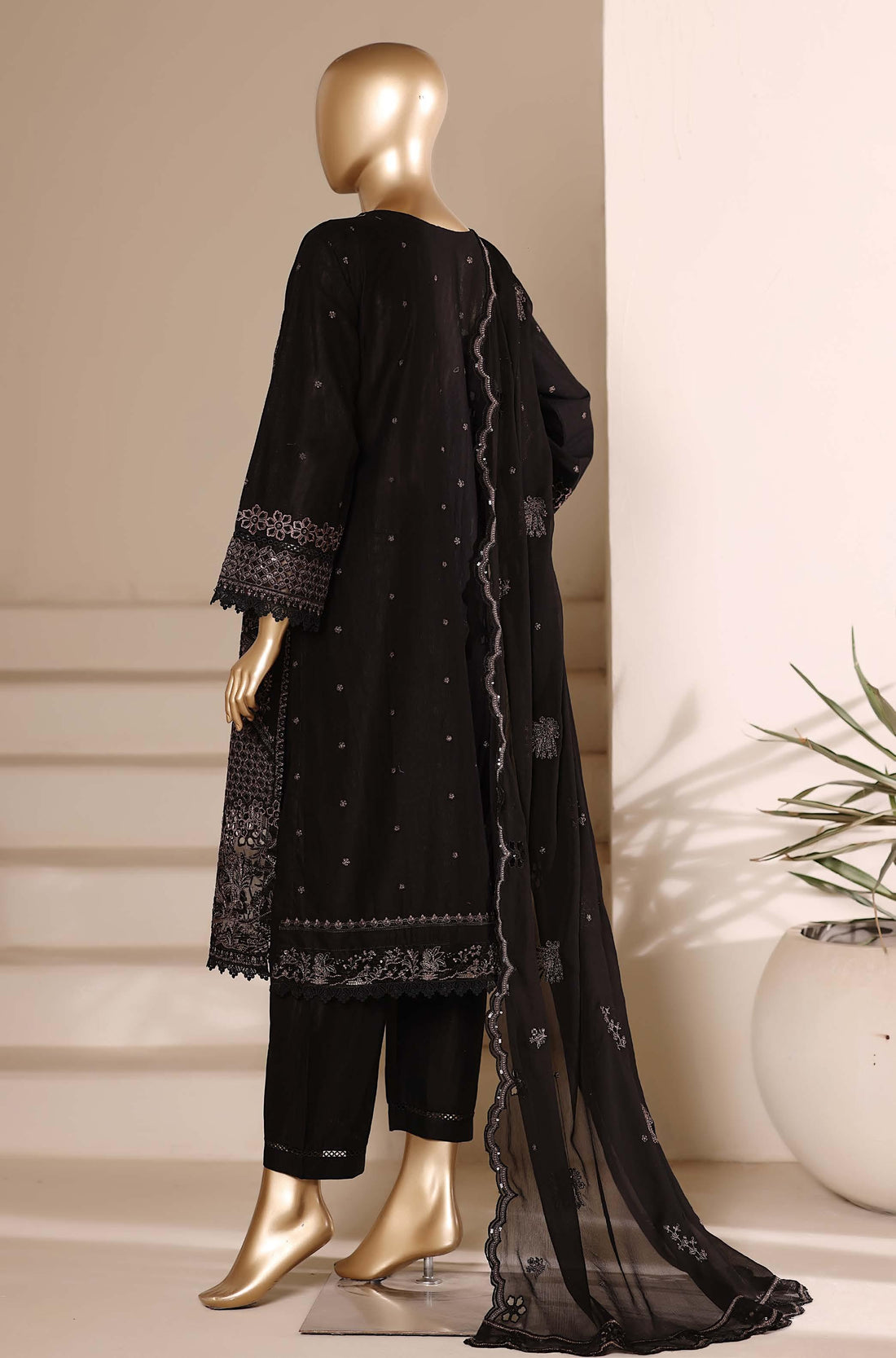 Sadabahar Luxury SlubViscous Lawn Embroidery With Chiffon Embroidery Dupatta Stitched Vol-01 Collection 2026. LEL-15