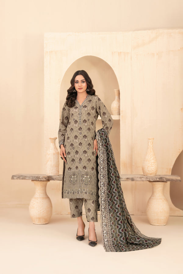 TAWAKKAL MAYESHA EMBROIDERED KHADDAR 3PIECE UNSTITCHED COLLECTION 2025 D-03