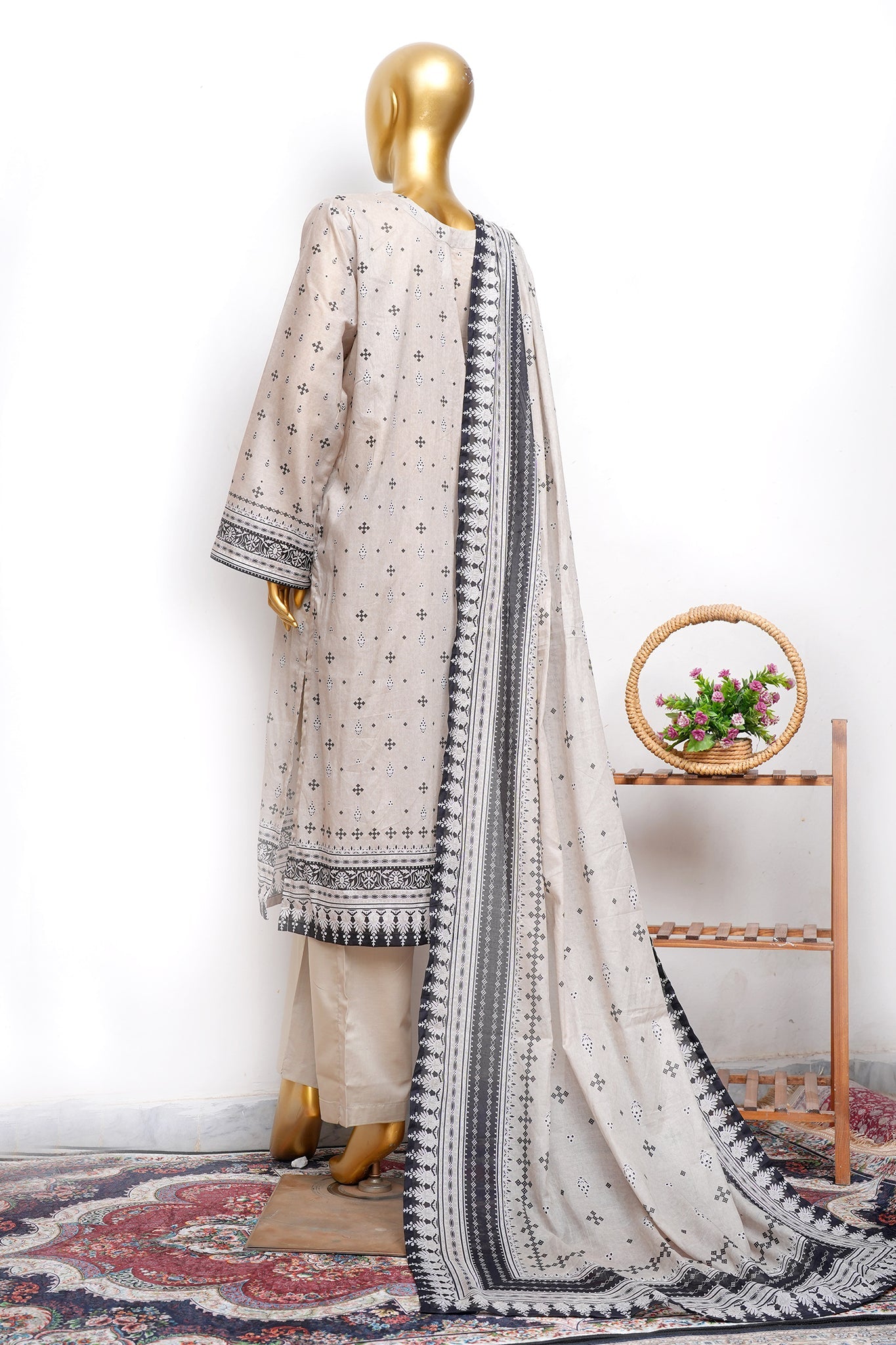 BIN SAEED Luxury Lawn Printed 3pcs Stitched Vol-30 3Piece Stitched COLLECTION 2026 D#-136