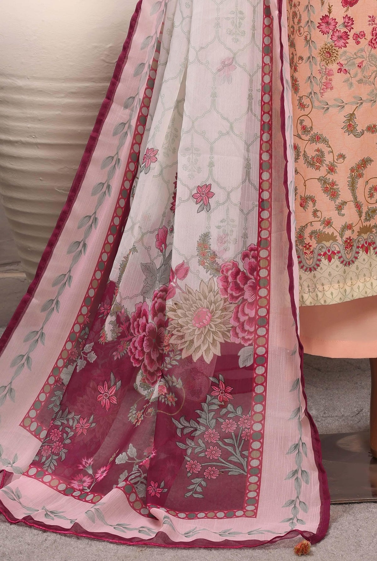 Sadabahar Luxury Chimti Lawn 3Piece Ready To Wear Kaftan Collection KFL-1003