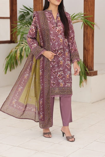 Aizal By Inaya Luxury Lawn Printed Vol-2 3Piece Stitched Collection 2026 AZIN-03