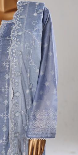 Bin Saeed Luxury Lawn White & White Chickenkari Embroidery 3Piece Stitched COLLECTION 2026. D-15
