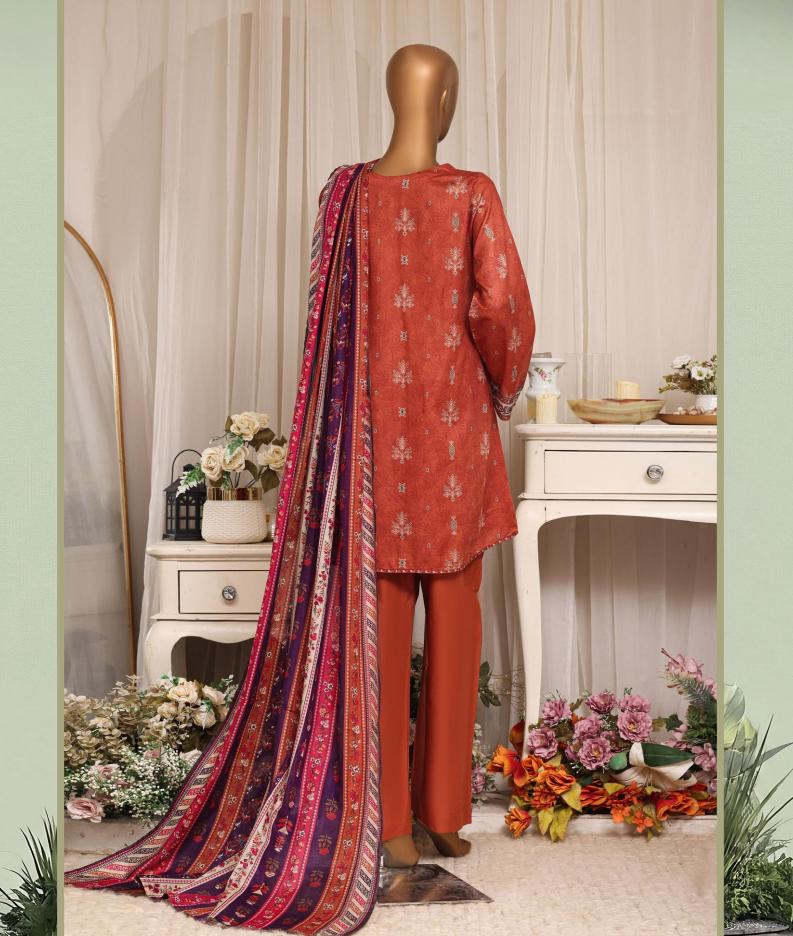 HZ Daily Wear Luxury Lawn Printed Vol-12 3Piece Stitched Collection 2026 D#-05