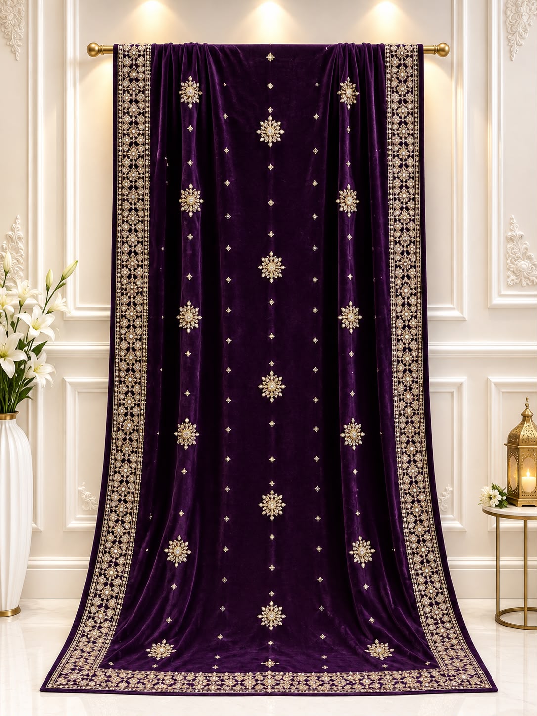 Exclusive Velvet 9000 Micro Shwal Dupatta Collection (Dark Purple)