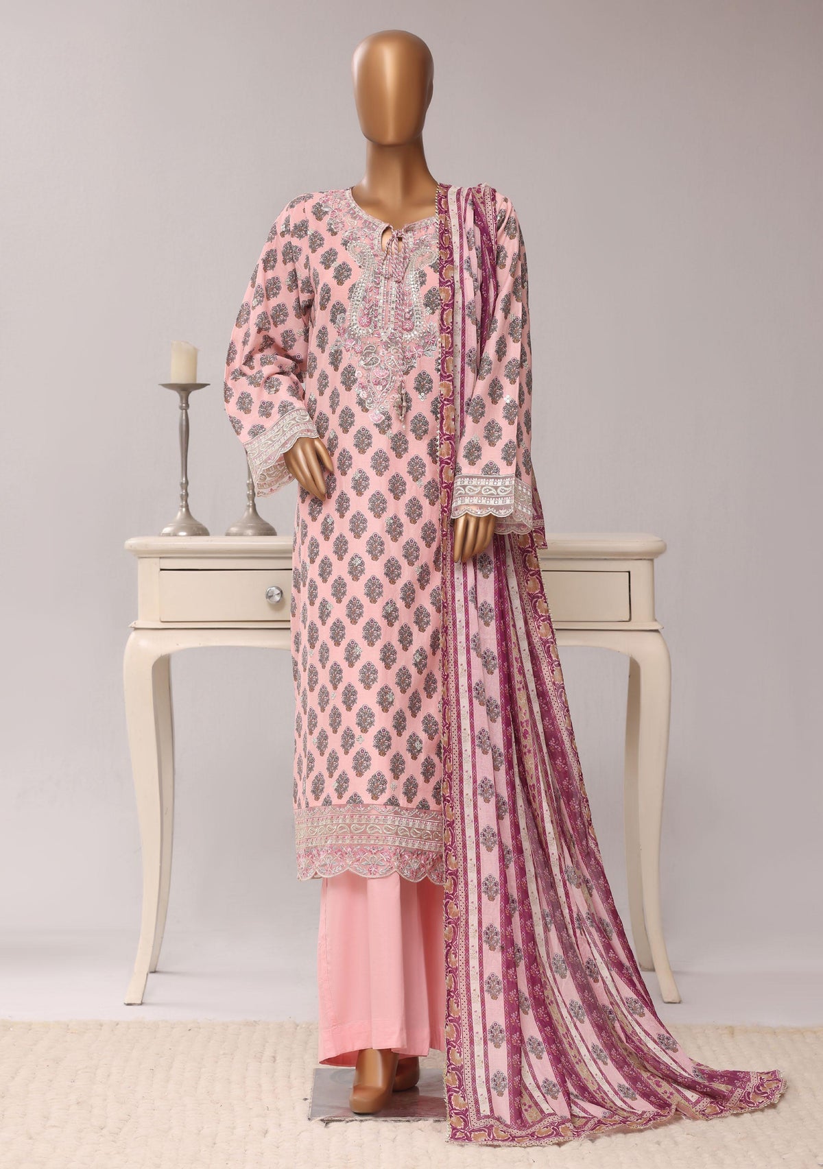 Sadabahar Luxury Regal Lawn With Digital Printed Lawn Dupatta 3Piece Stitched Festive Edition Collection 2026. D#-07