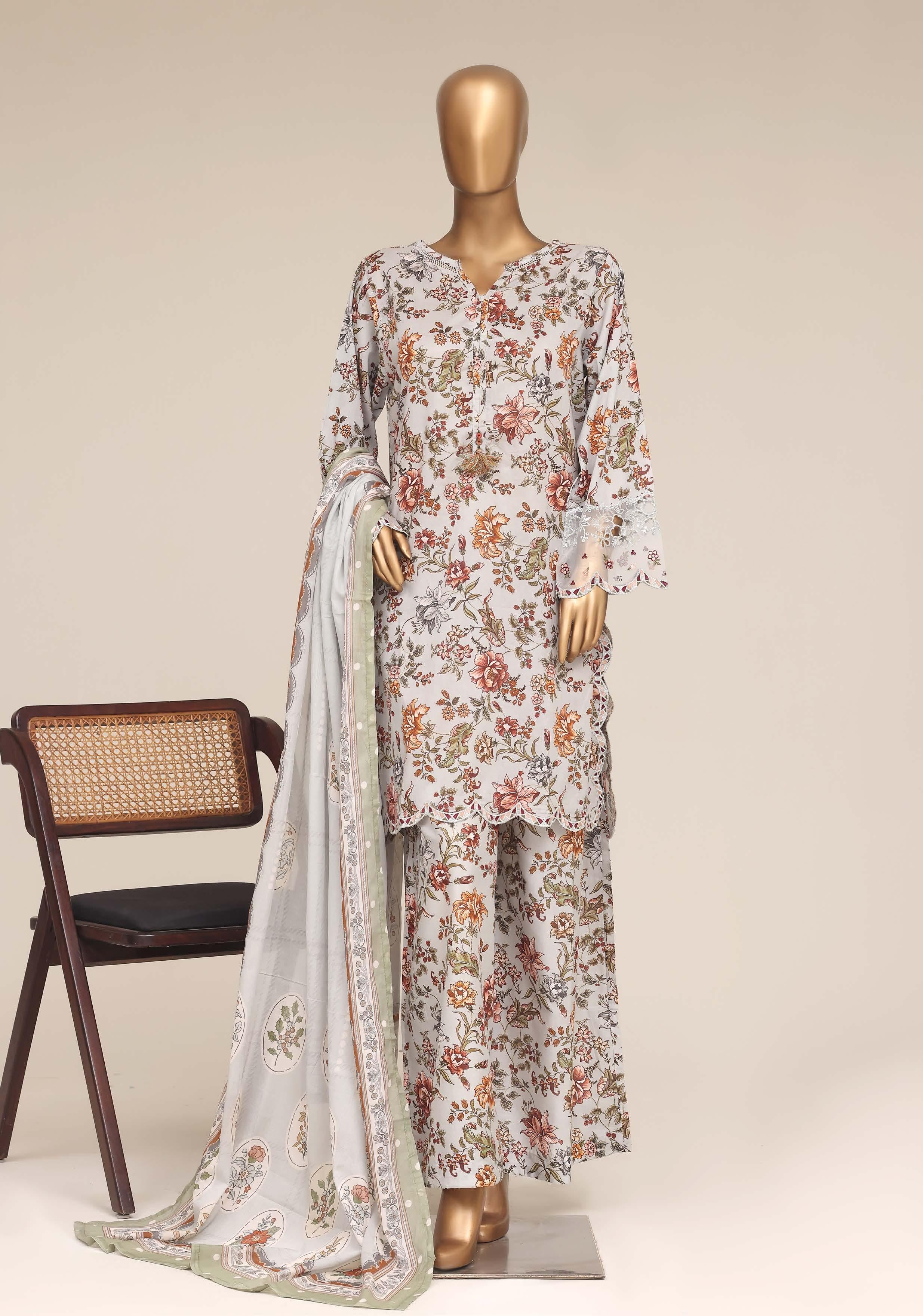 Sadabahar Malika Embroidery Lawn Short Length 3Piece Stitched Vol-10 Collection 2026 D#05