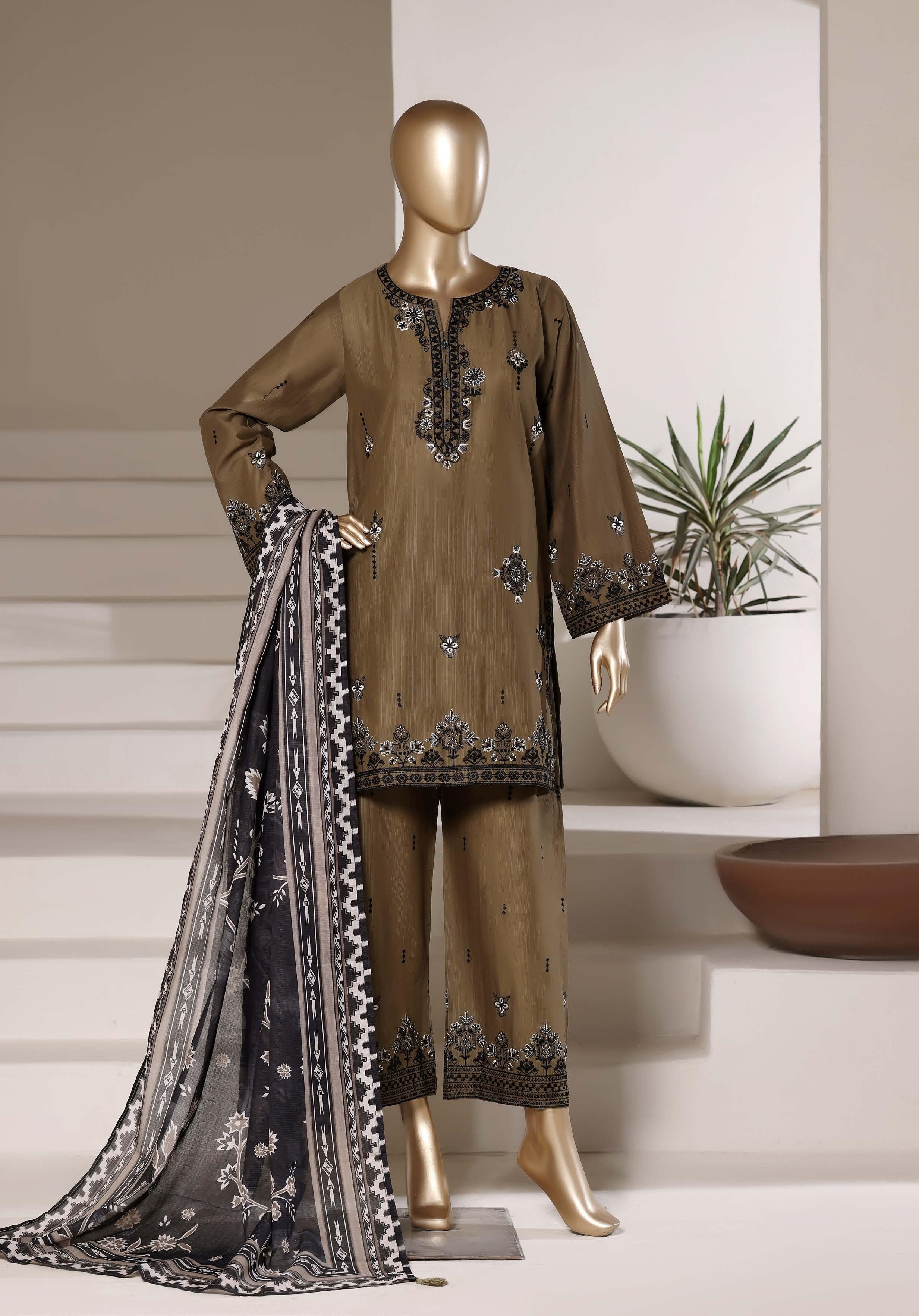 Sadabahar Luxury Eclair Solid  Textured Lawn Embroidery With Digital Printed Lawn Dupatta 3Piece Stitched Eid Festive Edition Collection 2026. D#-03
