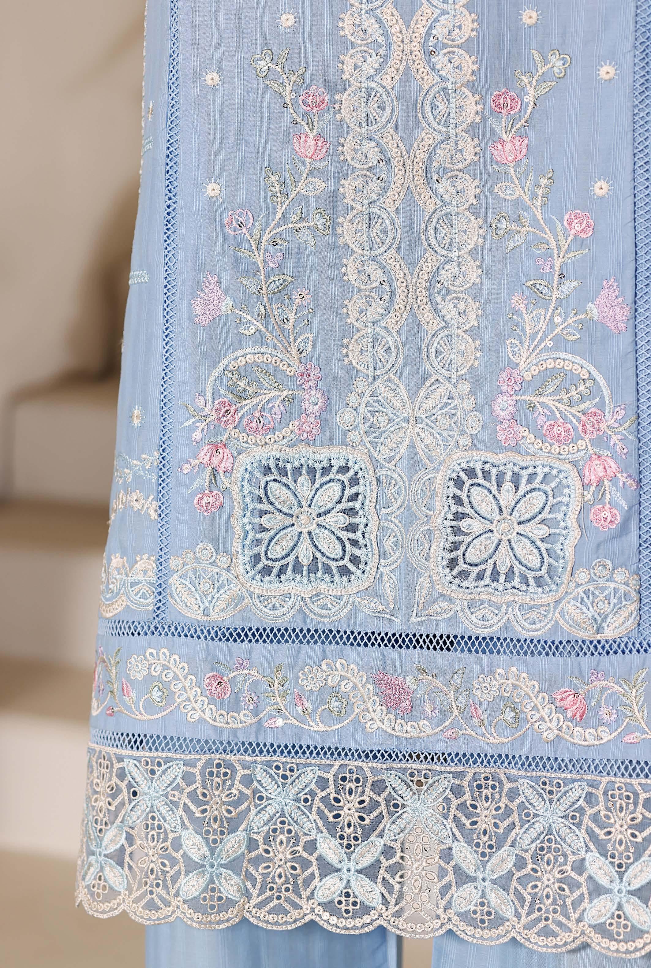 Sadabahar Luxury Slub Viscous Lawn Embroidery With Chiffon Embroidery Dupatta Stitched Vol-05 Collection 2026. LEL-23