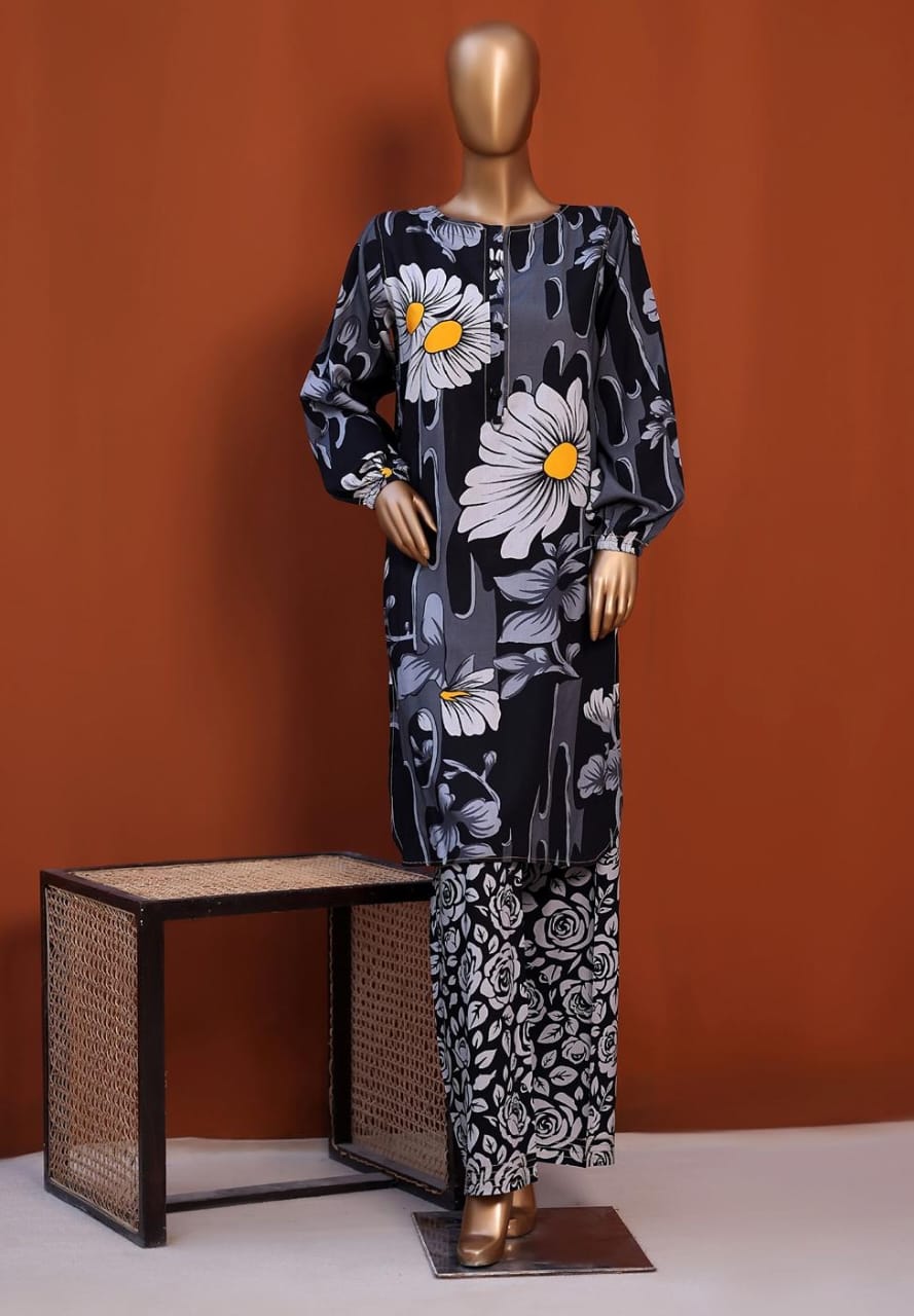 HZ LINEN CO-ORD'S 2PIECE DIGITAL PRINTED STITCHED COLLECTION 2025. HZLCR- 2012