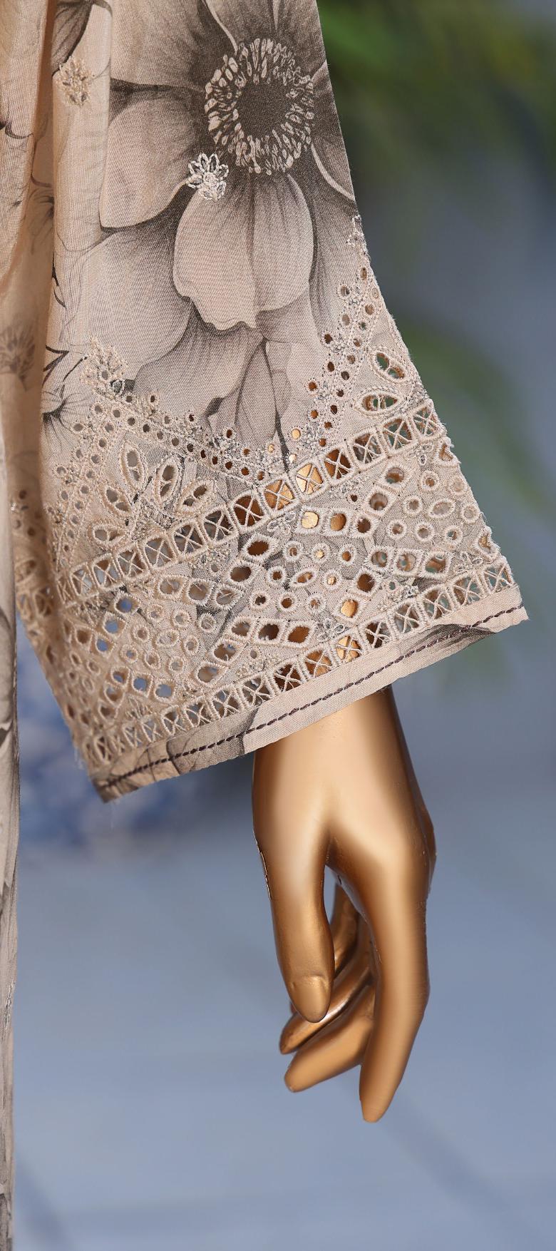 HZ Luxury Majestic Raw Silk Embroidery 3Piece Stitched COLLECTION 2025 D-09