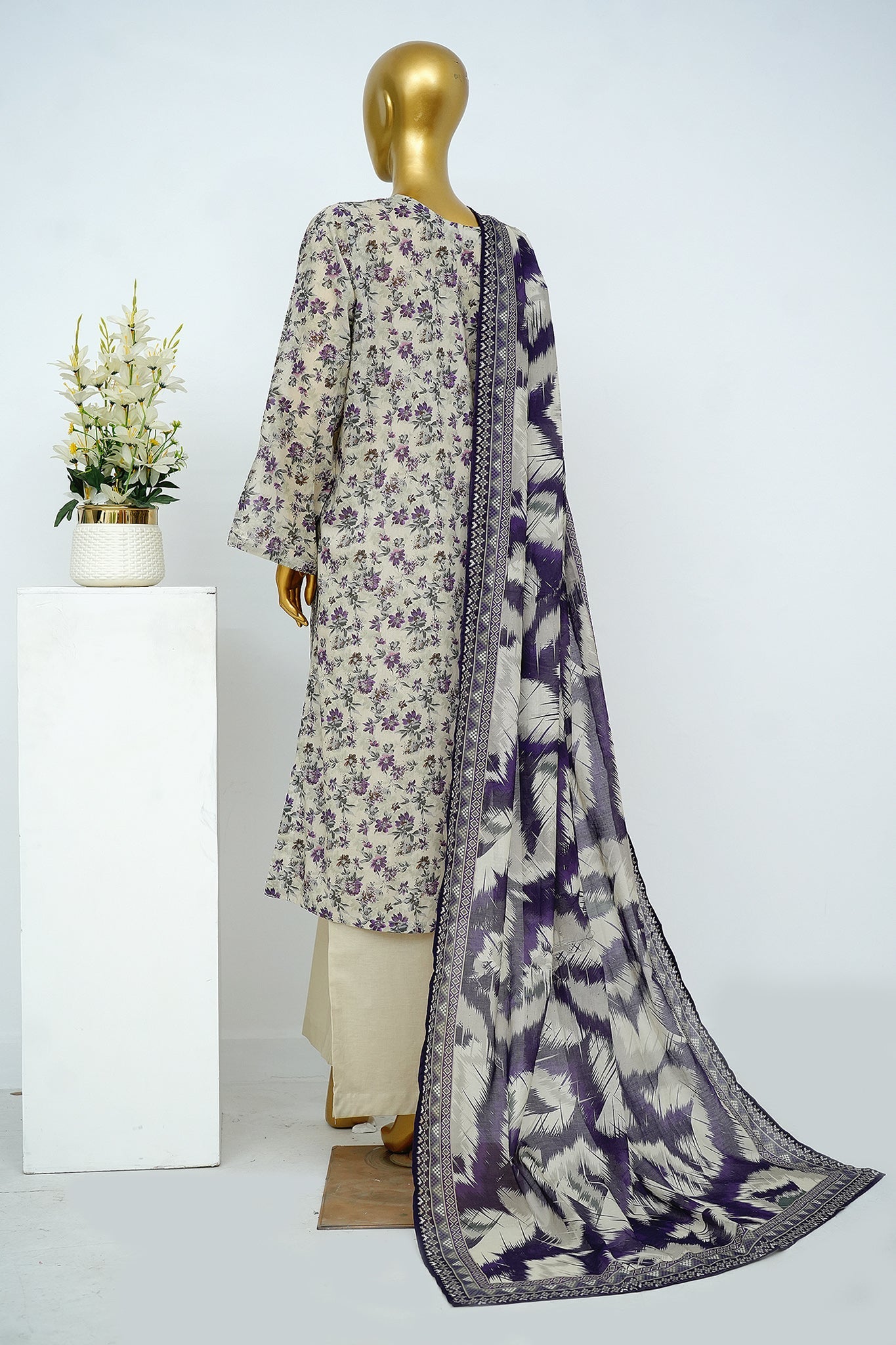 BIN SAEED Luxury Lawn Printed 3pcs Stitched Vol-30 3Piece Stitched COLLECTION 2026 D#-77