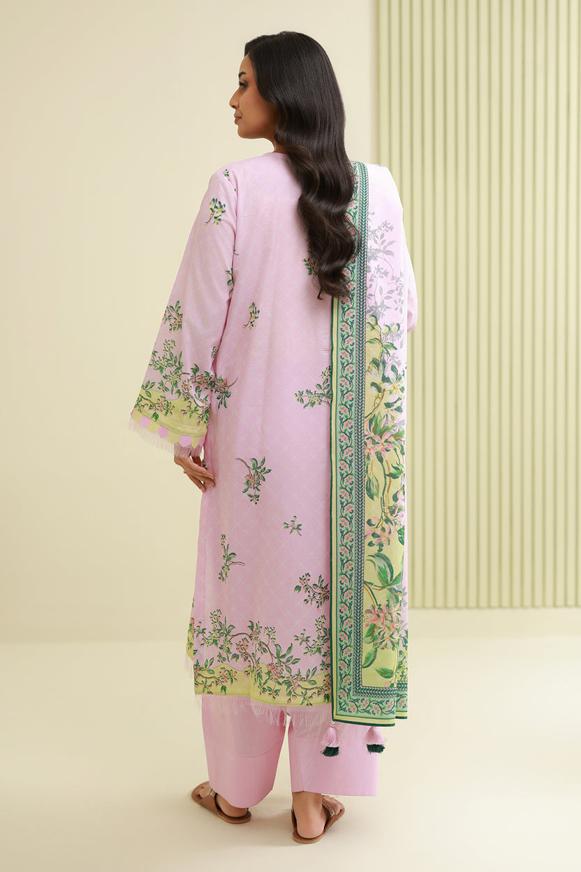 Zellbery Luxury Lawn Printed 3Piece Unstitched Collection 2026 WUS26X30822