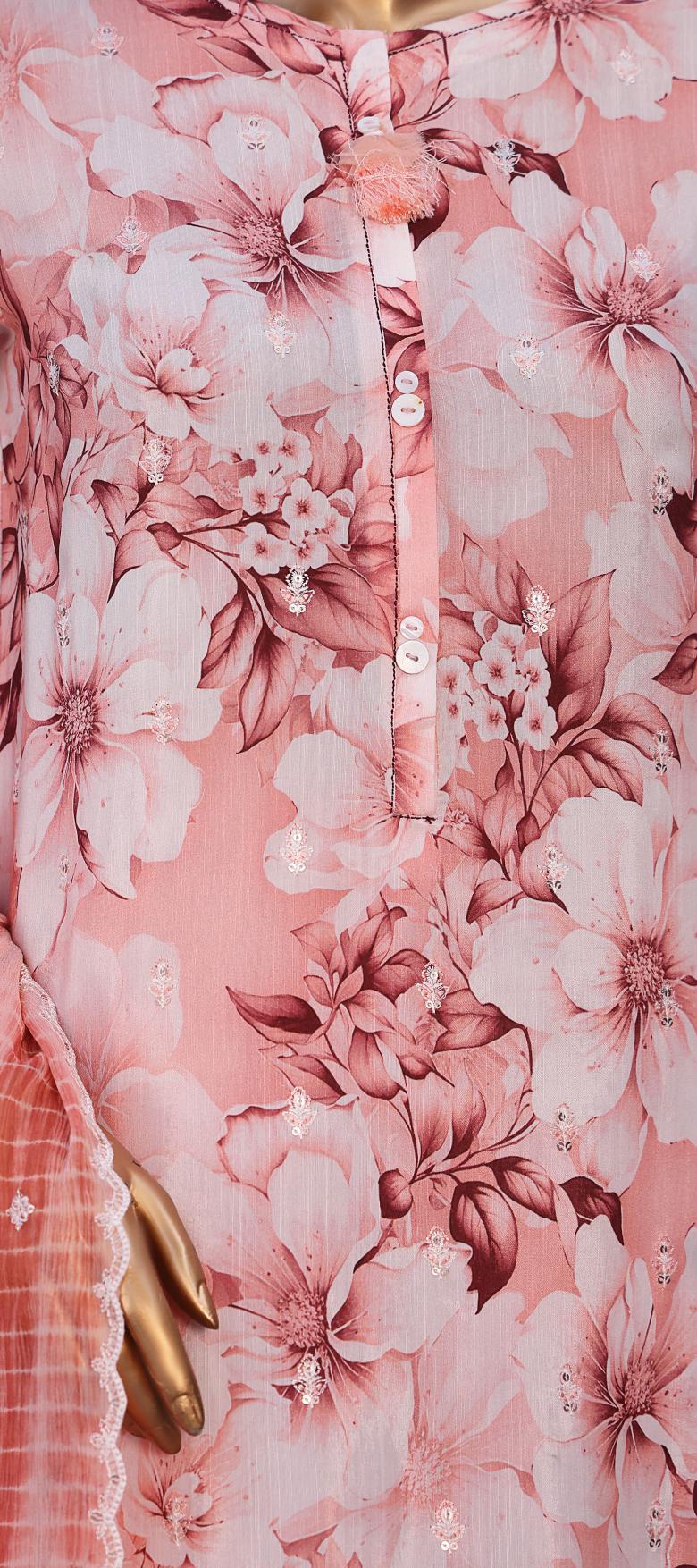 HZ Luxury Majestic Raw Silk Embroidery 3Piece Stitched COLLECTION 2025 D-02