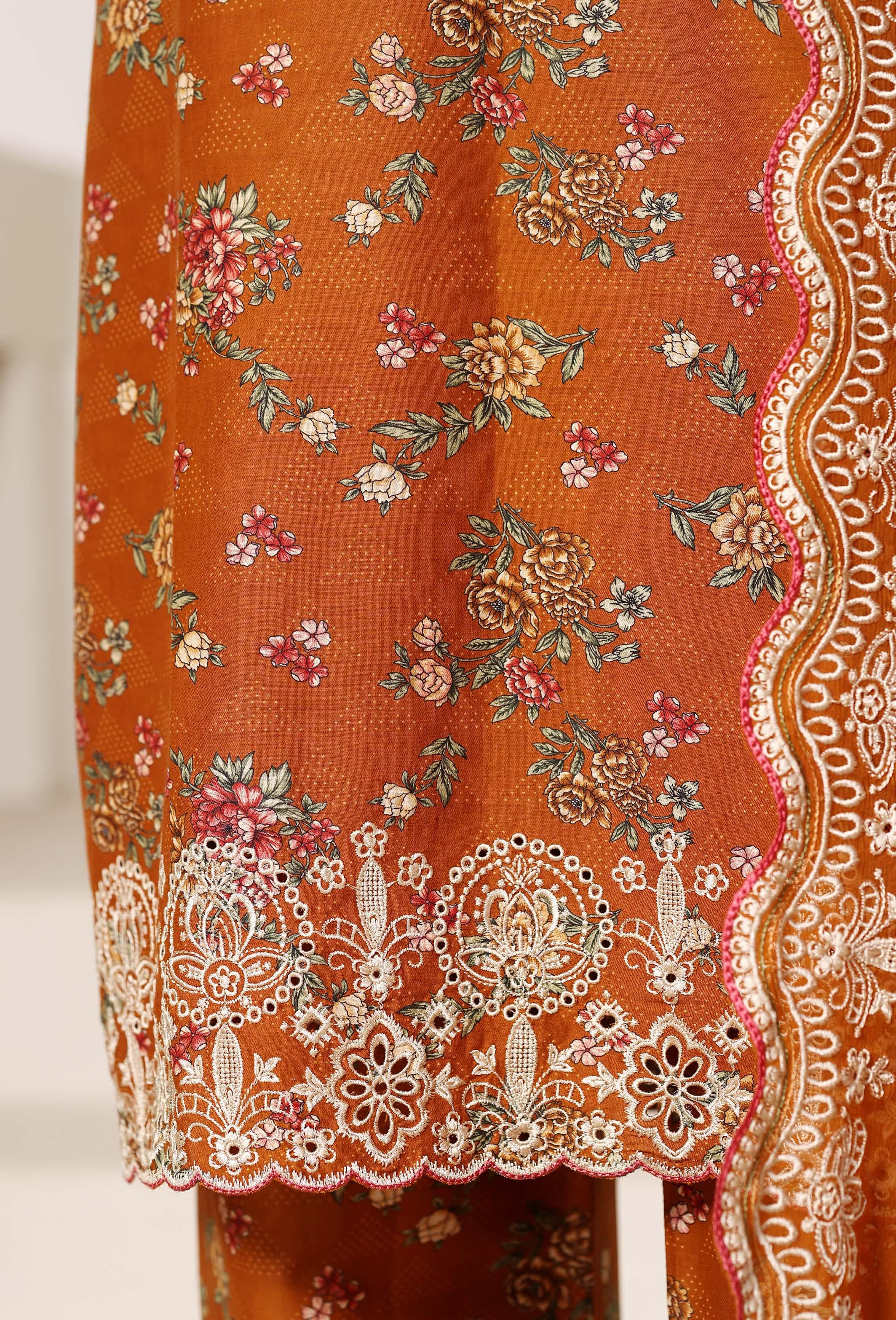 Sadabahar Luxury Regal Lawn With Chiffion Embroidery Dupatta 3Piece Stitched Vol-02 Eid Festive Edition Collection 2026. D#-03