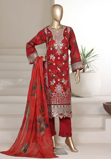 Sadabahar Luxury Signature  Lawn Embroidery 3Piece Stitched Vol-03 COLLECTION 2026. D-04