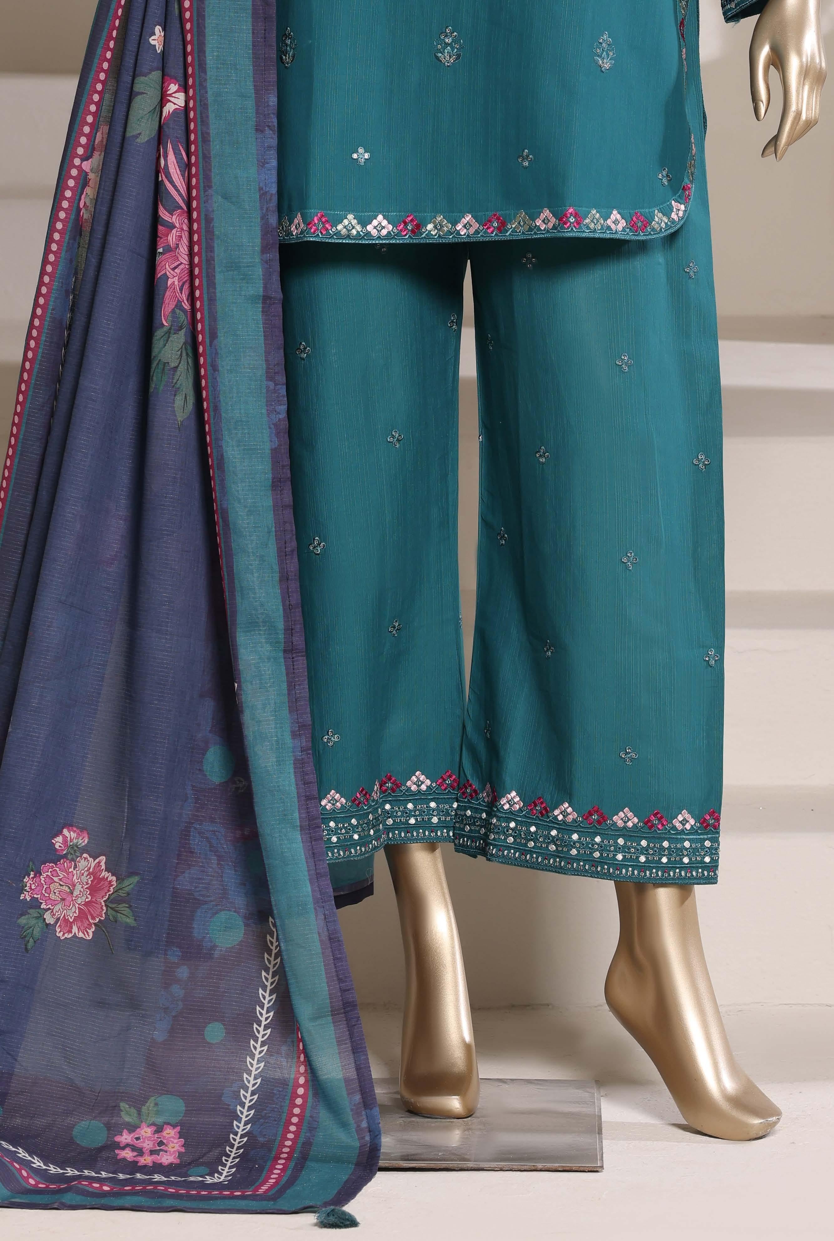 Sadabahar Luxury Eclair Solid  Textured Lawn Embroidery With Digital Printed Lawn Dupatta 3Piece Stitched Eid Festive Edition Collection 2026. D#-04