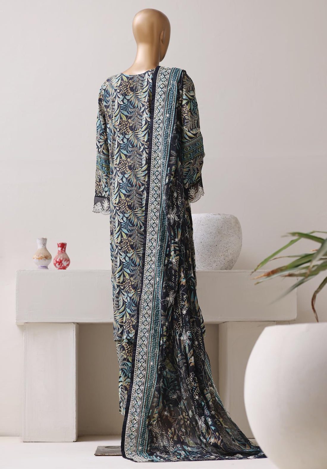 Bin Saeed Luxury Stitched Lawn Embroidery With Dupatta Embroidery 3Piece Stitched COLLECTION 2026. D-05