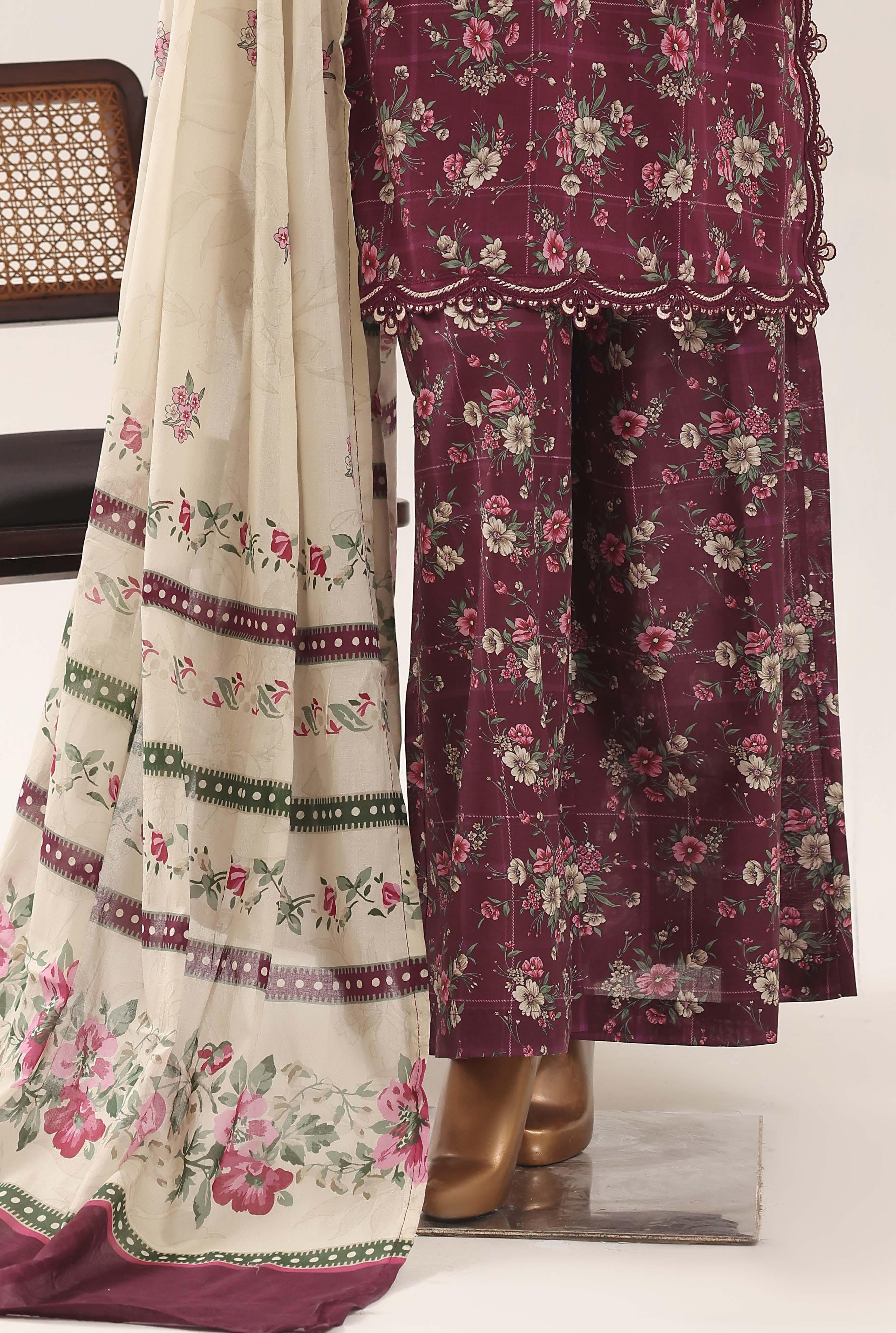 Sadabahar Malika Embroidery Lawn Short Length 3Piece Stitched Vol-08 Collection 2026 D#04