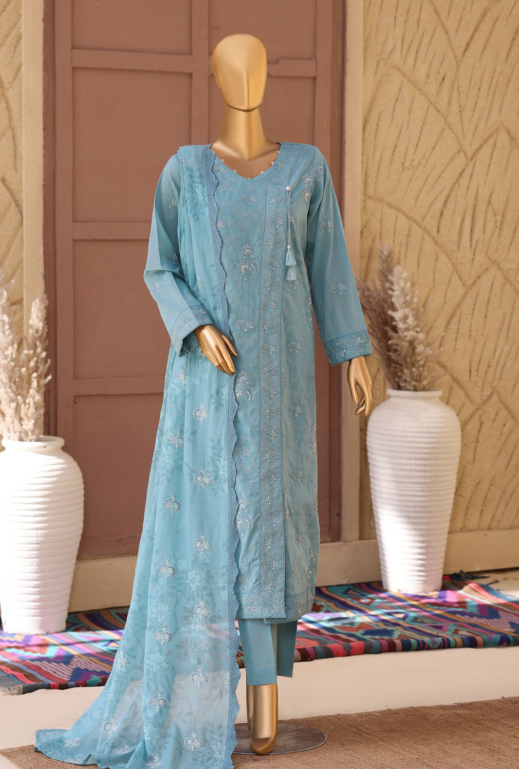 Meeras by HZ Textiles Embroidered Lawn Suit Unstitched 3 Piece Collection 2026 D#-08