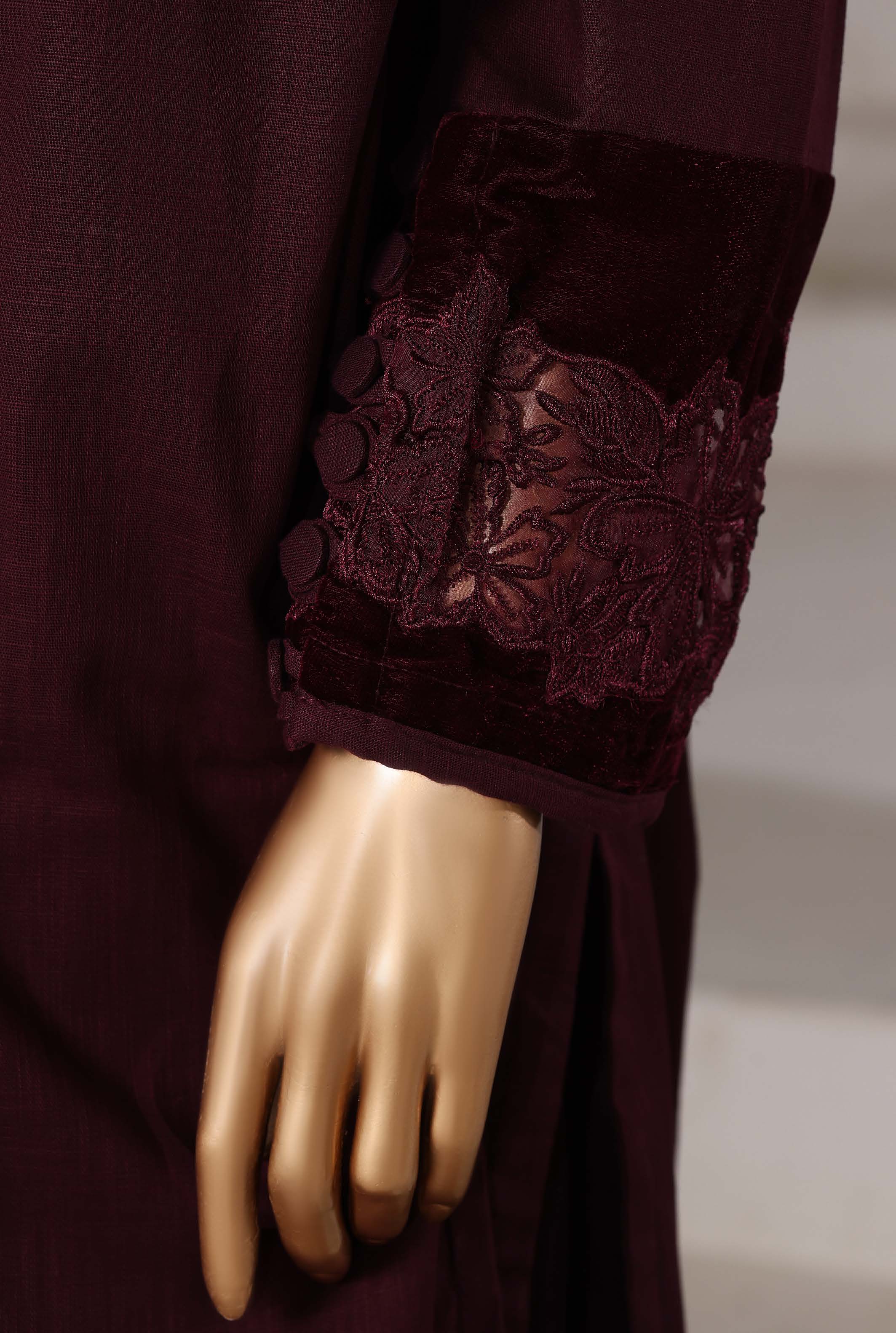 Sadabahar Stitched Premium Winter Cross Slub Texture Fabric With Velvet Collection 2025 CSTV -02