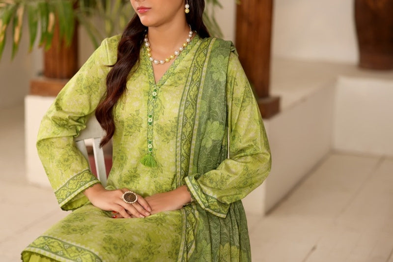 Aizal By Inaya Luxury Lawn Printed Vol-2 3Piece Stitched Collection 2026 AZIN-04